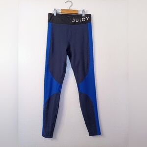 Juicy Couture Sport Navy Blue / Royal Blue Colorblock Leggings S